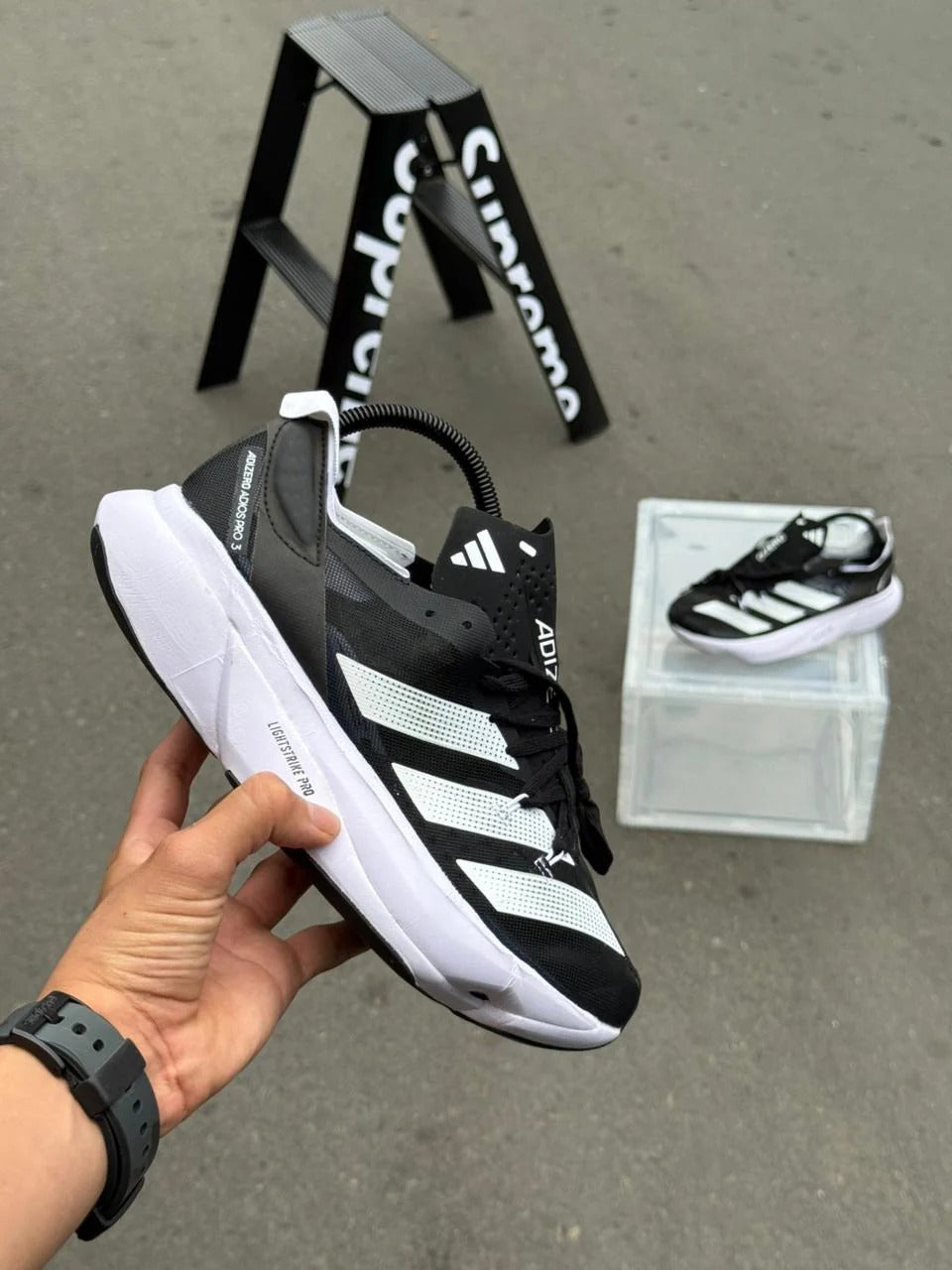 ADIZERO ADIOS PRO 3 NEGRO BLANCO