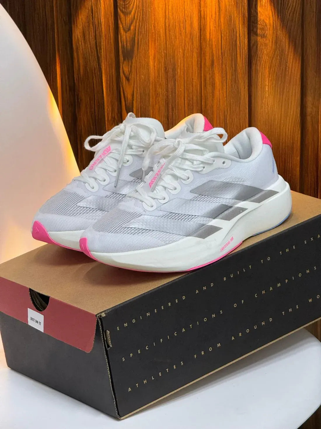 ADIDAS ADIZERO EVO SL BLANCO/GRIS/ROSA