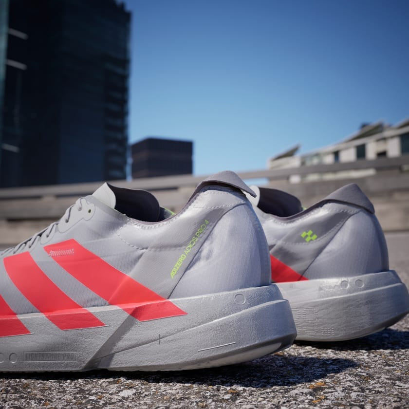 ADIZERO ADIOS PRO 4 GRIS/ROJO
